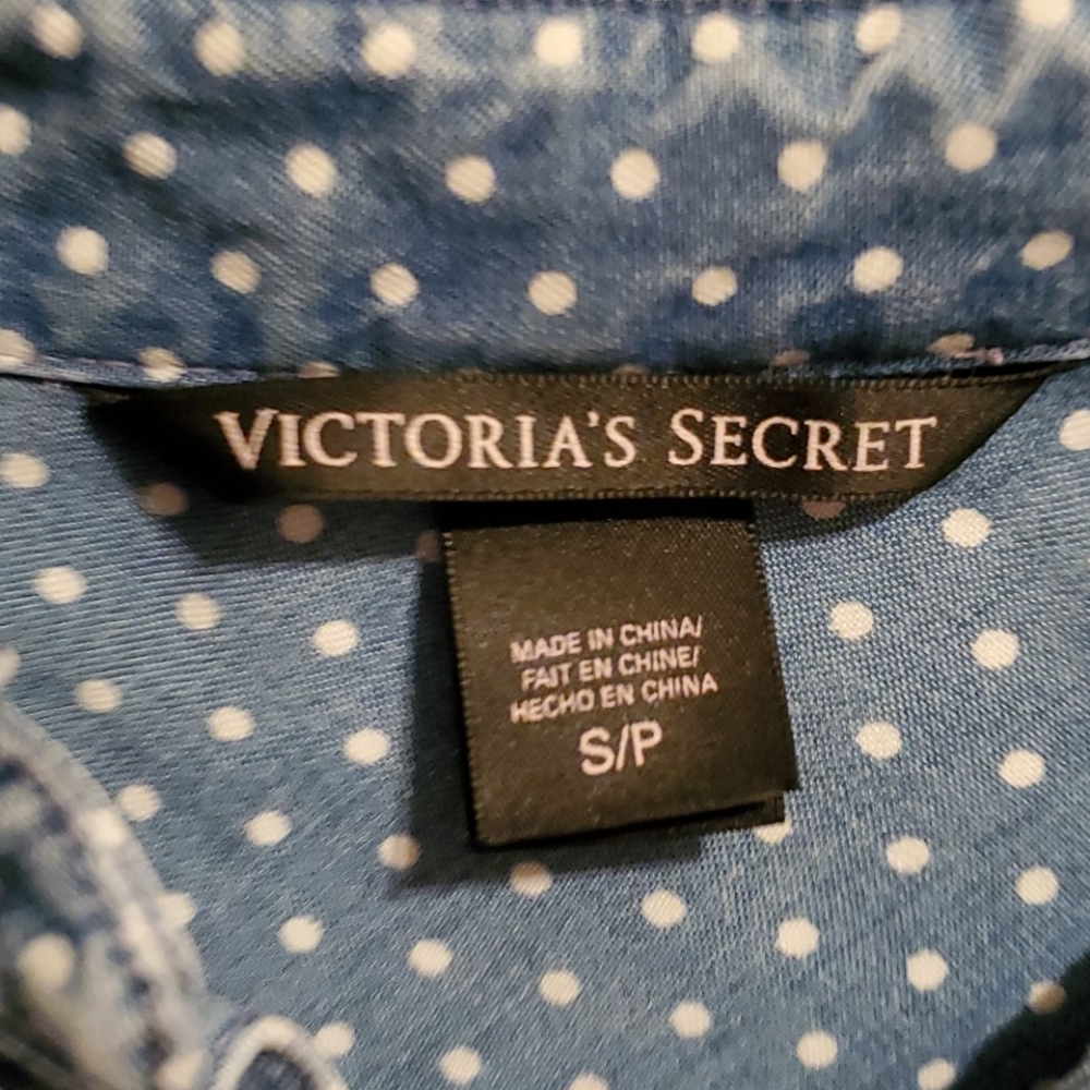 Blue Button Down With White Dots - image 2